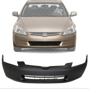 Front Bumper Cover Primed Direct Replacement Compatible With 2003-2005 Honda Accord HO1000210 04711SDAA90ZZ