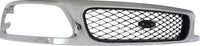Front Grille Mesh Chrome Shell With Black Insert With Headlight Holes And Emblem Provision Direct Replacement Compatible With 1997-1998 Ford F-150 / F-250 FO1200380 F65Z8200AAN