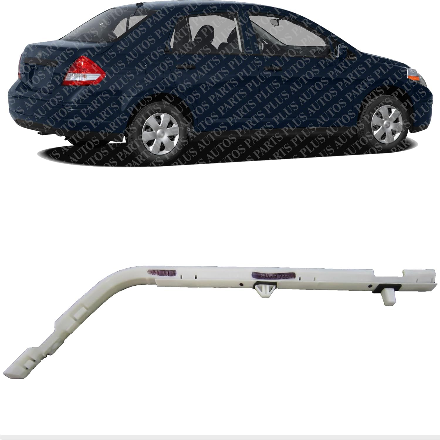 Rear Bumper Bracket Right Passenger Side Direct Replacement Compatible With 2007-2011 Nissan Versa NI1133100 85226EM40A