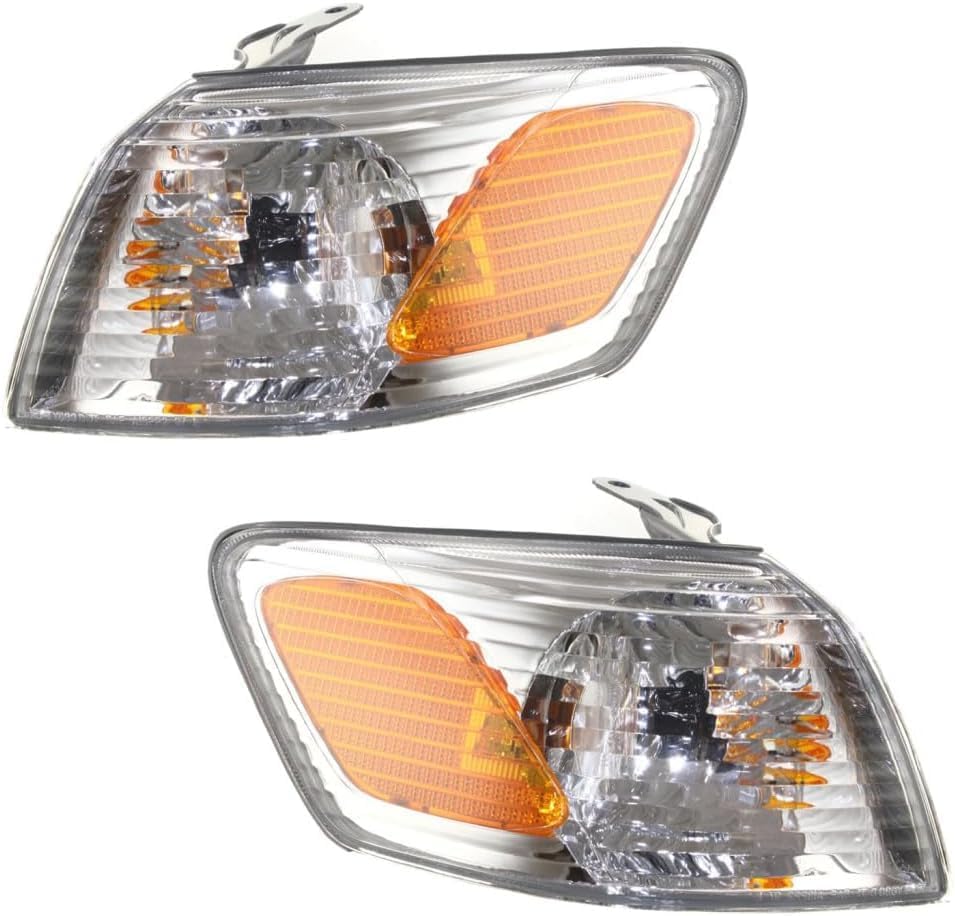 Set Of 2 Front Corner Light Assembly Right Passenger & Left Driver Side Direct Replacement Compatible With 2000-2001 Toyota Camry TO2531136 TO2530136 81510AA020 81520AA020