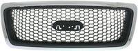 Front Grille Chrome Shell With Black Insert Direct Replacement Compatible With 2006-2008 Ford F-150 FO1200469 7L3Z8200CA