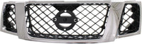 Front Grille Chrome Shell With Black Insert Plastic 2008-2012 Nissan Pathfinder Direct Replacement Compatible With 2008-2012 Nissan Pathfinder NI1200251 62310ZS00A