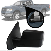 Front Power Mirror Non Towing Manual Folding Heated Textured Left Driver Side Direct Replacement Compatible With 2004-2008 Ford F-150 FO1320233 8L3Z17683EA