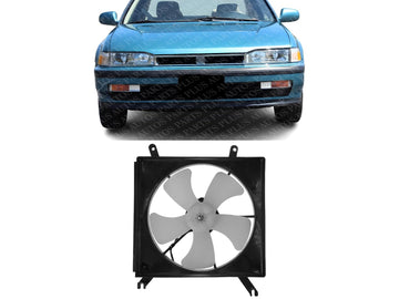 Front Radiator Fan Shroud Assembly Direct Replacement Compatible with 1990-1993 Honda Accord HO3115105 19015PT1003