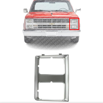 Front Headlight Door With Dual Head Lamp Left Driver Side Direct Replacement Compatible With 1985-1987 C/K Series / 1985-1988 Suburban GM2512126 15598727