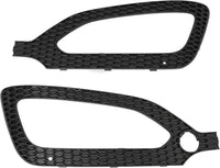 Front Bumper Cover Primed Plastic + Valance + Upper & Lower Grille + Center Molding + Skid Plate + Fog Light + Trim Direct Replacement Compatible With 2013-2016 Hyundai Santa Fe Sport