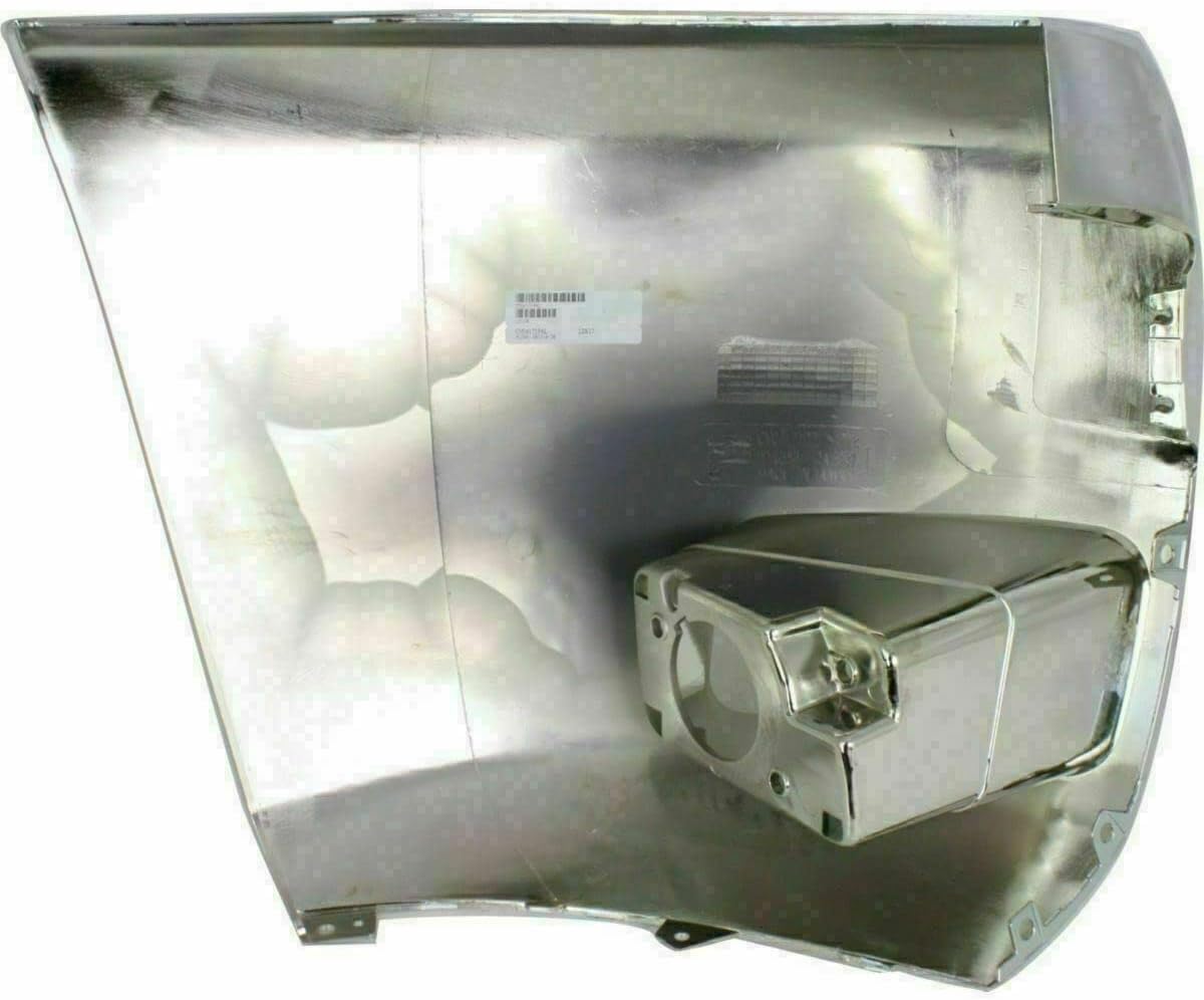 AUTOS PARTS PLUS Front Bumper Chrome End Caps + Fog Lights Assembly Left Driver & Right Passenger Side Direct Replacement Compatible With 2007-2012 Chevrolet Silverado 2500HD 3500HD GM1017108