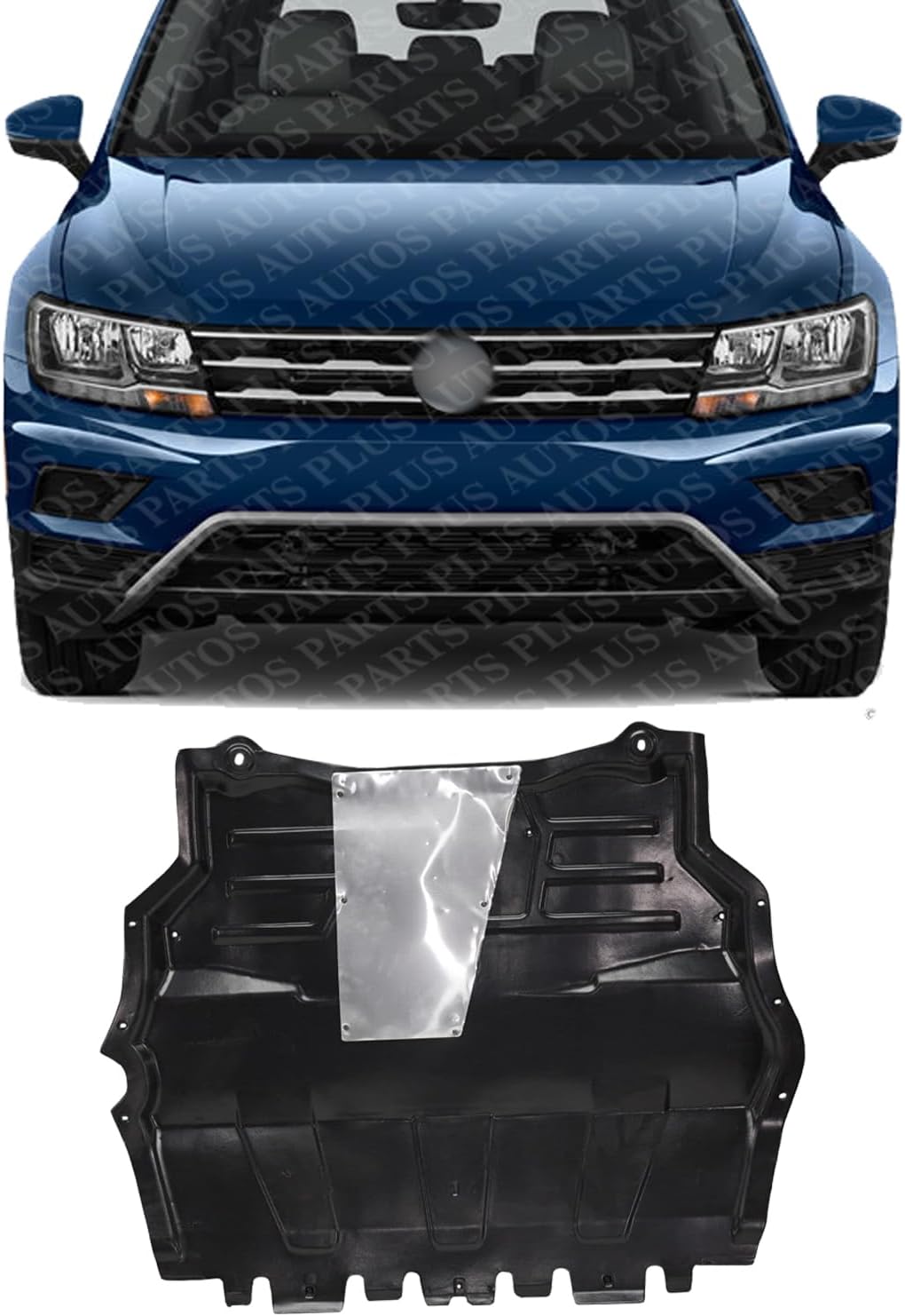 Front Engine Splash Shield Under Cover Plastic Direct Replacement Compatible with 2009-2018 Volkswagen Tiguan VW1228132 5N0825235