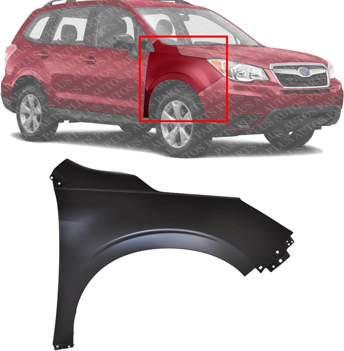 Front Fender Primed Steel Right Passenger Side Direct Replacement Compatible With 2014-2018 Subaru Forester SU1241138 57120SG0209P
