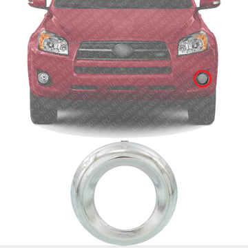 Front Fog Light Molding Chrome Left Driver Side Direct Replacement Compatible With 2009-2012 Toyota RAV4 TO1038128 521280R030