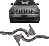 Set of 2 Front Hood Hinge Steel Right Passenger & Left Driver Side Direct Replacement Compatible with 2014-2018 Jeep Cherokee CH1236139 CH1236138 68103056AA 68103057AA