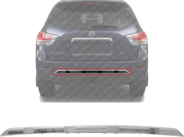 Rear Bumper Cover Molding Chrome Plastic Direct Replacement Compatible with 2013-2016 Nissan Pathfinder NI1144104 850723KA0A