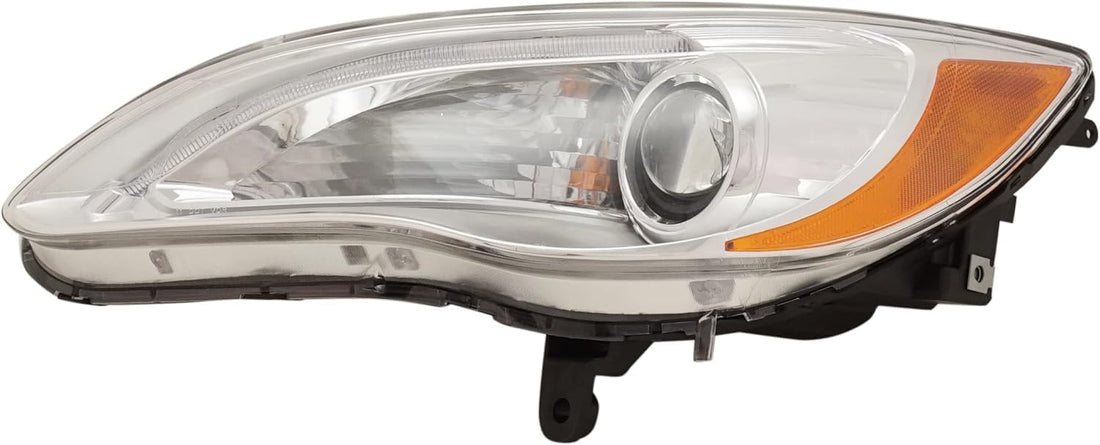 Front Headlight Assembly Left Driver Side Direct Replacement Compatible With 2011-2014 Chrysler 200 5182591AE-PFM 5182591AC-PFM