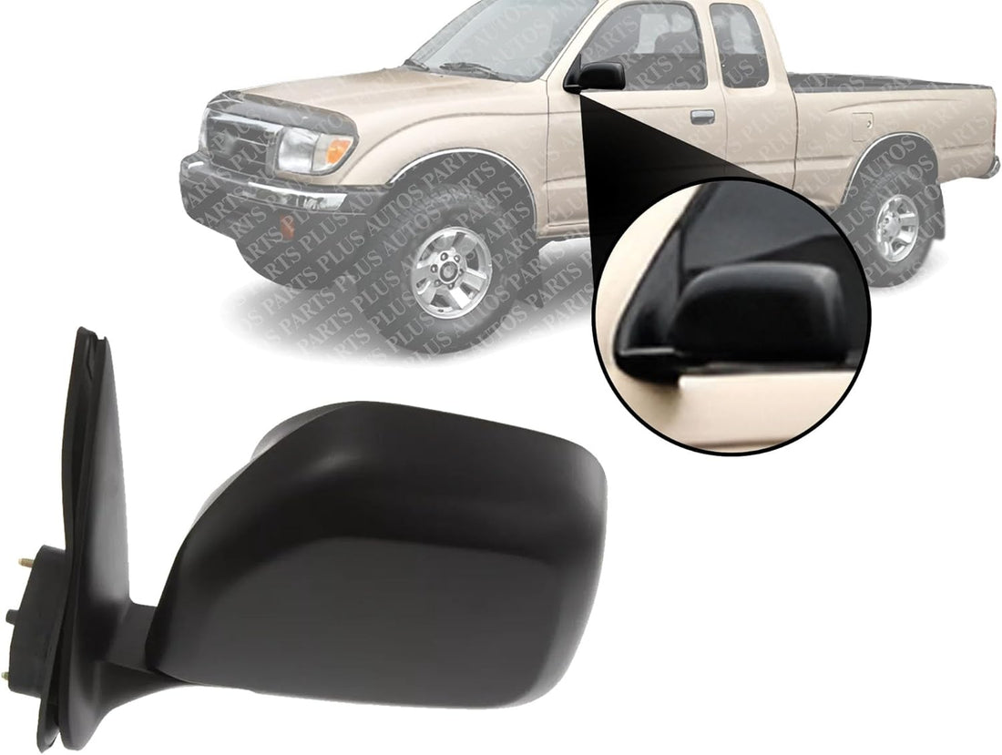 Front Power Mirror Manual Folding Non-Heated Primed Left Driver Side Direct Replacement Compatible With 2000 Toyota Tacoma TO1320161 8794035531