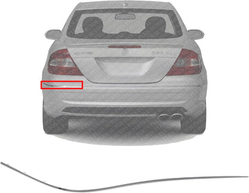 Rear Bumper Molding Chrome Left Driver Side Direct Replacement Compatible With 2003-2009 Mercedes Benz CLK-Class MB1146111 2098850521