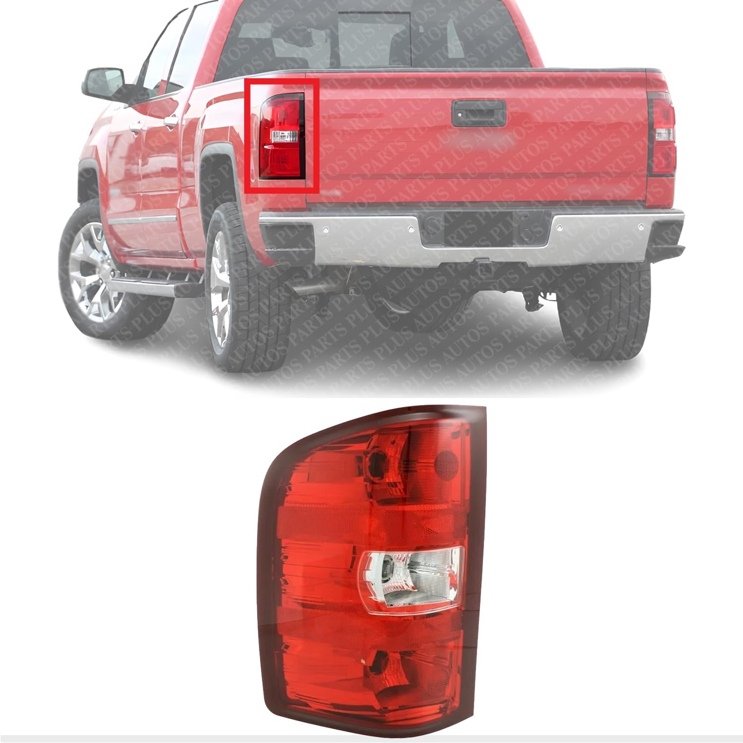 Tail Light Assembly Left Driver Side Direct Replacement Compatible With 2007-2014 Chevrolet Silverado/GMC Sierra GM2800207 25958482