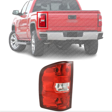 Tail Light Assembly Left Driver Side Direct Replacement Compatible With 2007-2014 Chevrolet Silverado/GMC Sierra GM2800207 25958482