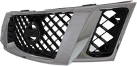 Front Grille Chrome Shell With Black Insert Plastic 2008-2012 Nissan Pathfinder Direct Replacement Compatible With 2008-2012 Nissan Pathfinder NI1200251 62310ZS00A
