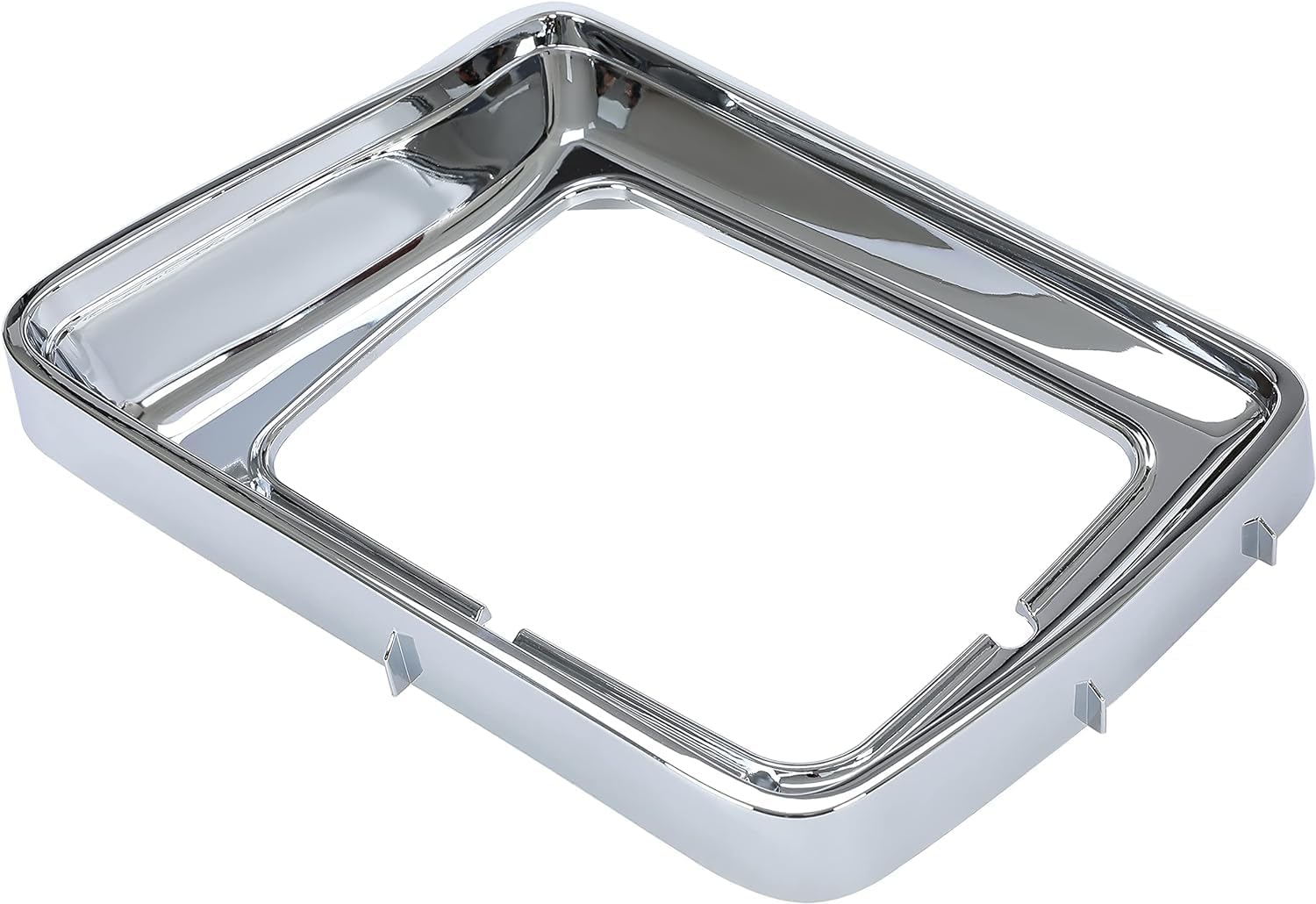 Set Of 2 Front Head Light Door Bezel Chrome Left Driver & Right Passenger Side Direct Replacement Compatible With 1978-1979 Ford F- Series FO2513115 FO2512114 D8TZ13064E D8TZ13064F
