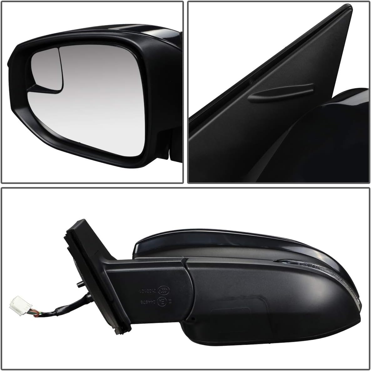 Front Power Mirror Manual Folding Heated Primed Left Driver Side Direct Replacement Compatible With 2016-2018 Toyota RAV4 TO1320346 879400R220C0