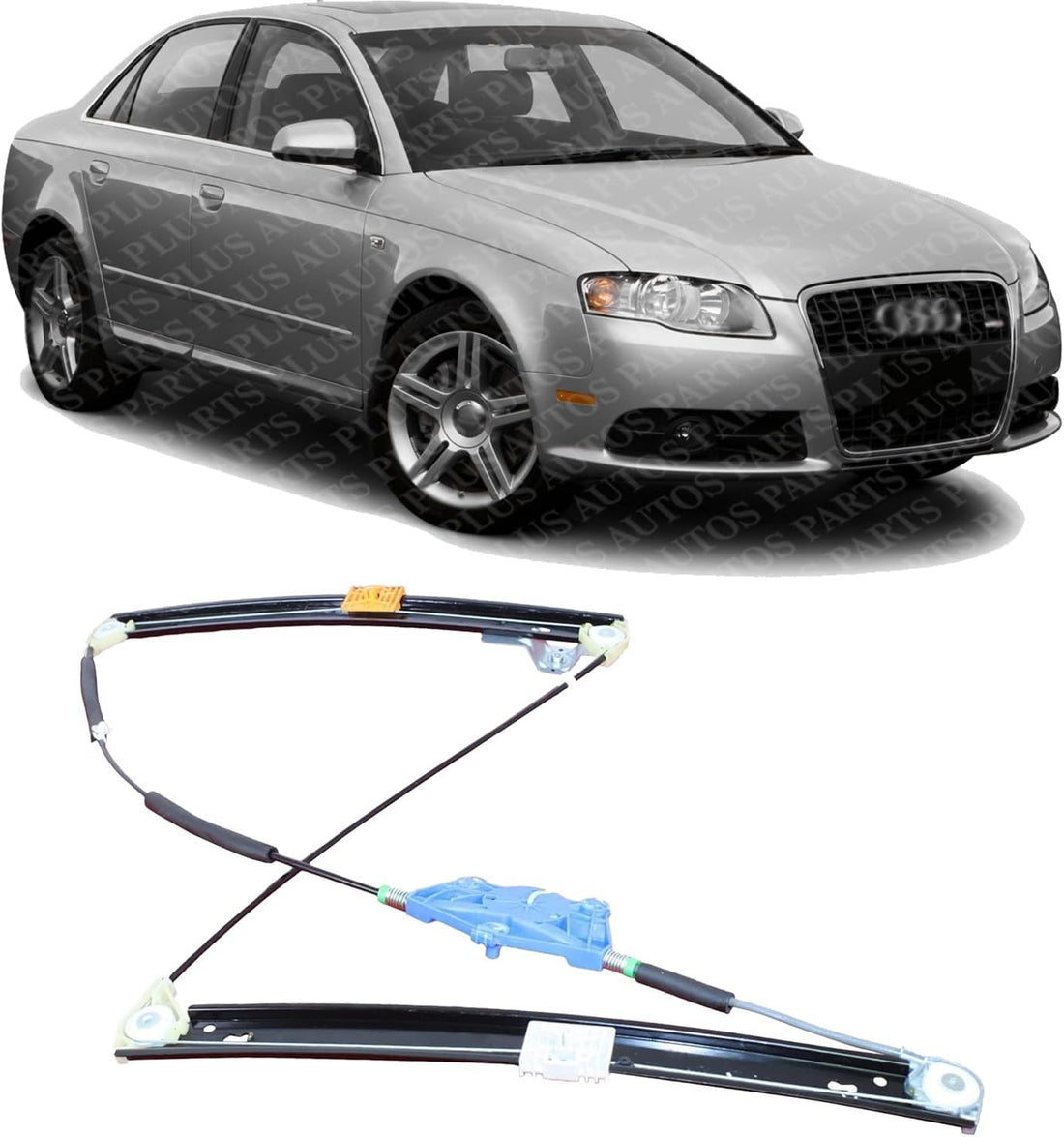 Front Power Window Regulator Without Motor Right Passenger Side Direct Replacement Compatible with 2002-2008 Audi A4 AU1351102 8E0837462C