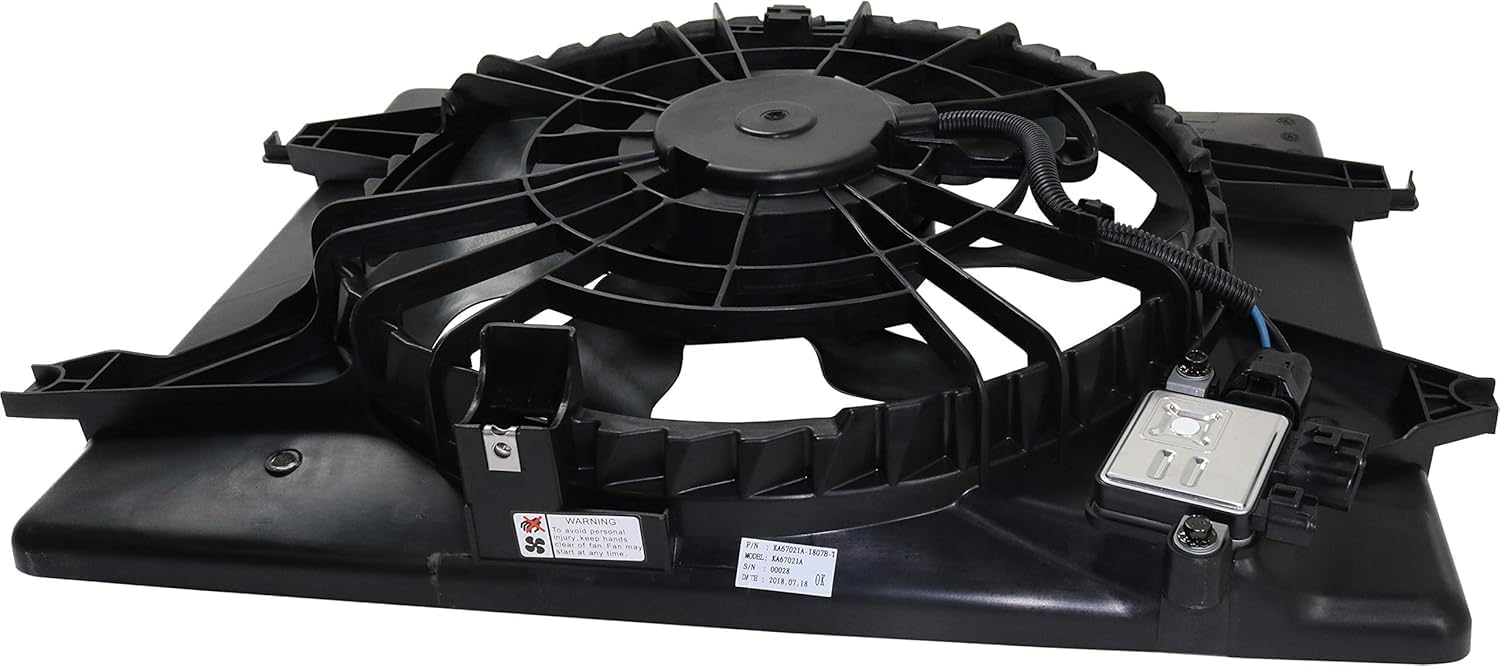 AUTOS PARTS PLUS Radiator Cooling Fan Assembly Direct Replacement Compatible With 2011-2015 Hyundai Sonata / 2014-2016 Kia Optima Hybrid 2.4L HY3115149 253804R500