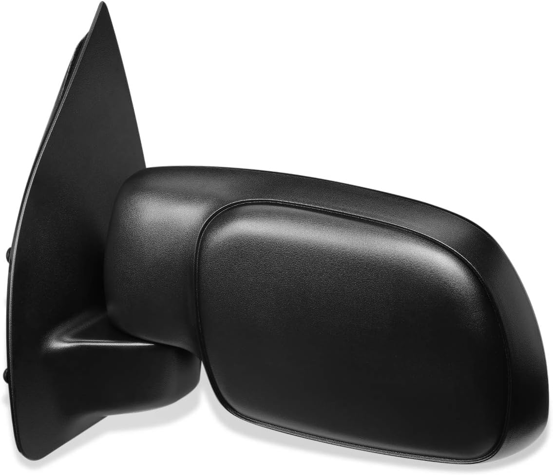 Front Mirror Non-Towing Manual Adjust Left Driver Side Direct Replacement Compatible With 1999-2010 Ford F-Series Super Duty FO1320209 F81Z17683AAB