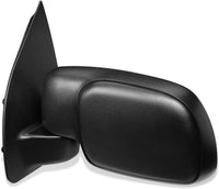 Front Mirror Non-Towing Manual Adjust Left Driver Side Direct Replacement Compatible With 1999-2010 Ford F-Series Super Duty FO1320209 F81Z17683AAB