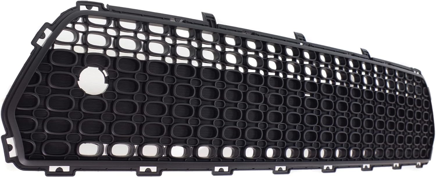 Front Bumper Cover Lower + Center Grille Textured Direct Replacement Compatible With 2014-2016 Kia Soul KI1015104 KI1036119 86561B2000 86512B2000