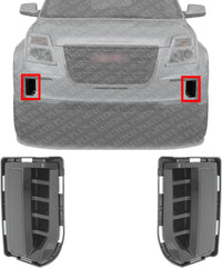 Set Of 2 Front Fog Light Cover Left Driver & Right Passenger Side Direct Replacement Compatible With 2016-2017 GMC Terrain GM1039207 GM1038207 23372630 23372629