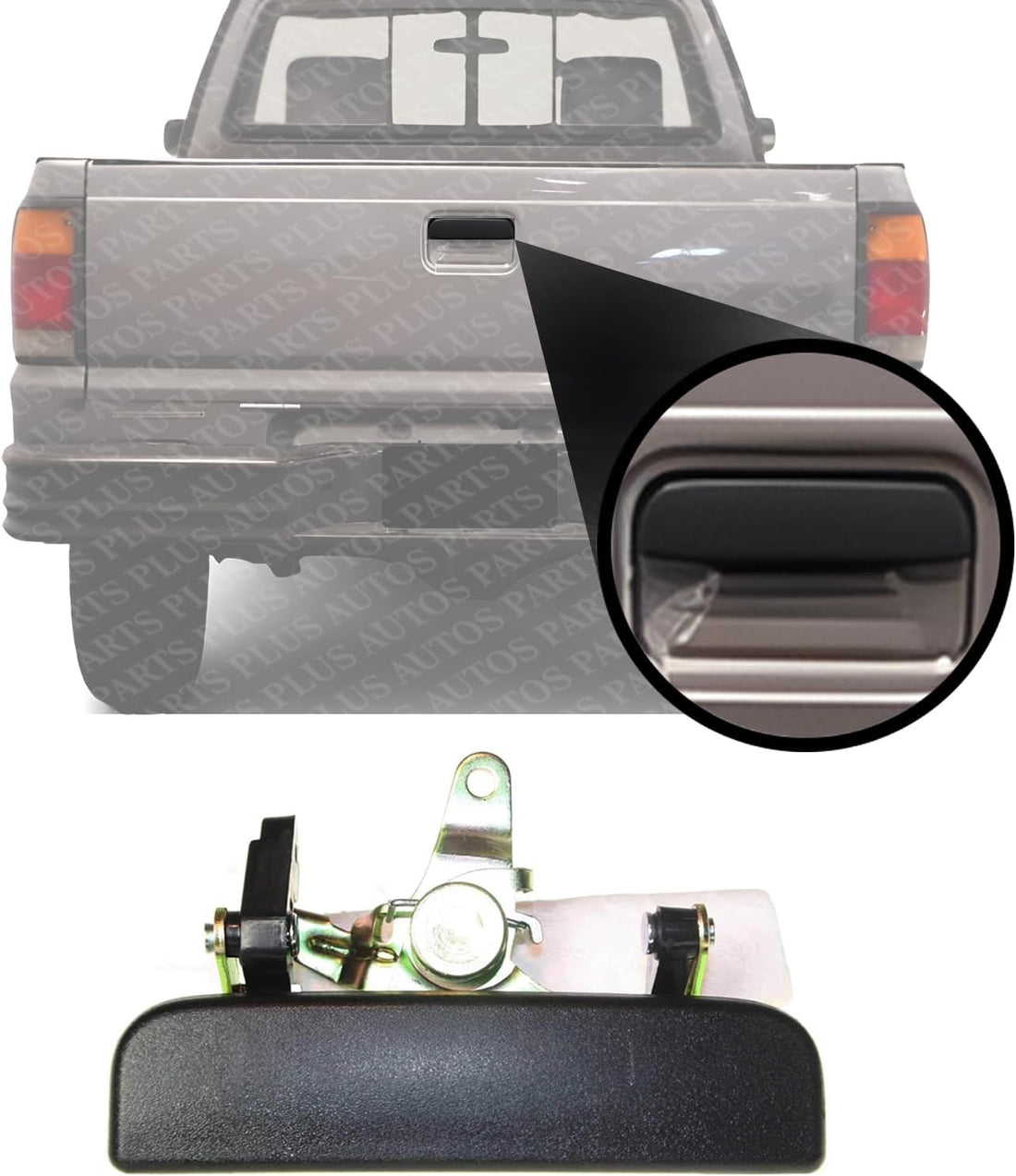 Tailgate Handle Textured Plastic Direct Replacement Compatible with 1986-1993 Mazda Pickup MA1915104 UE5465750A