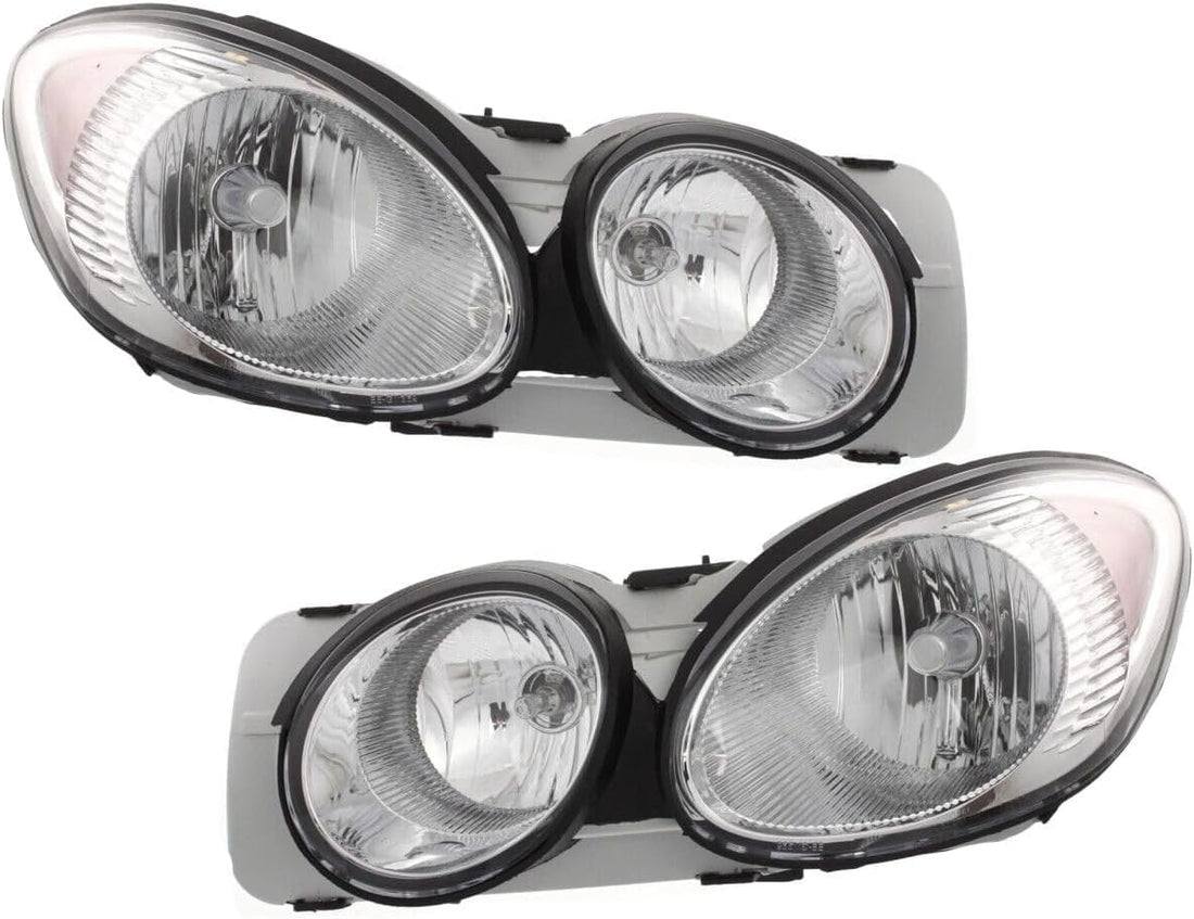 Set of 2 Front Headlight Assembly Right Passenger & Left Driver Side Direct Replacement Compatible With 2005-2007 Buick Allure/LaCrosse GM2518142 GM2519142 25942066 25942067