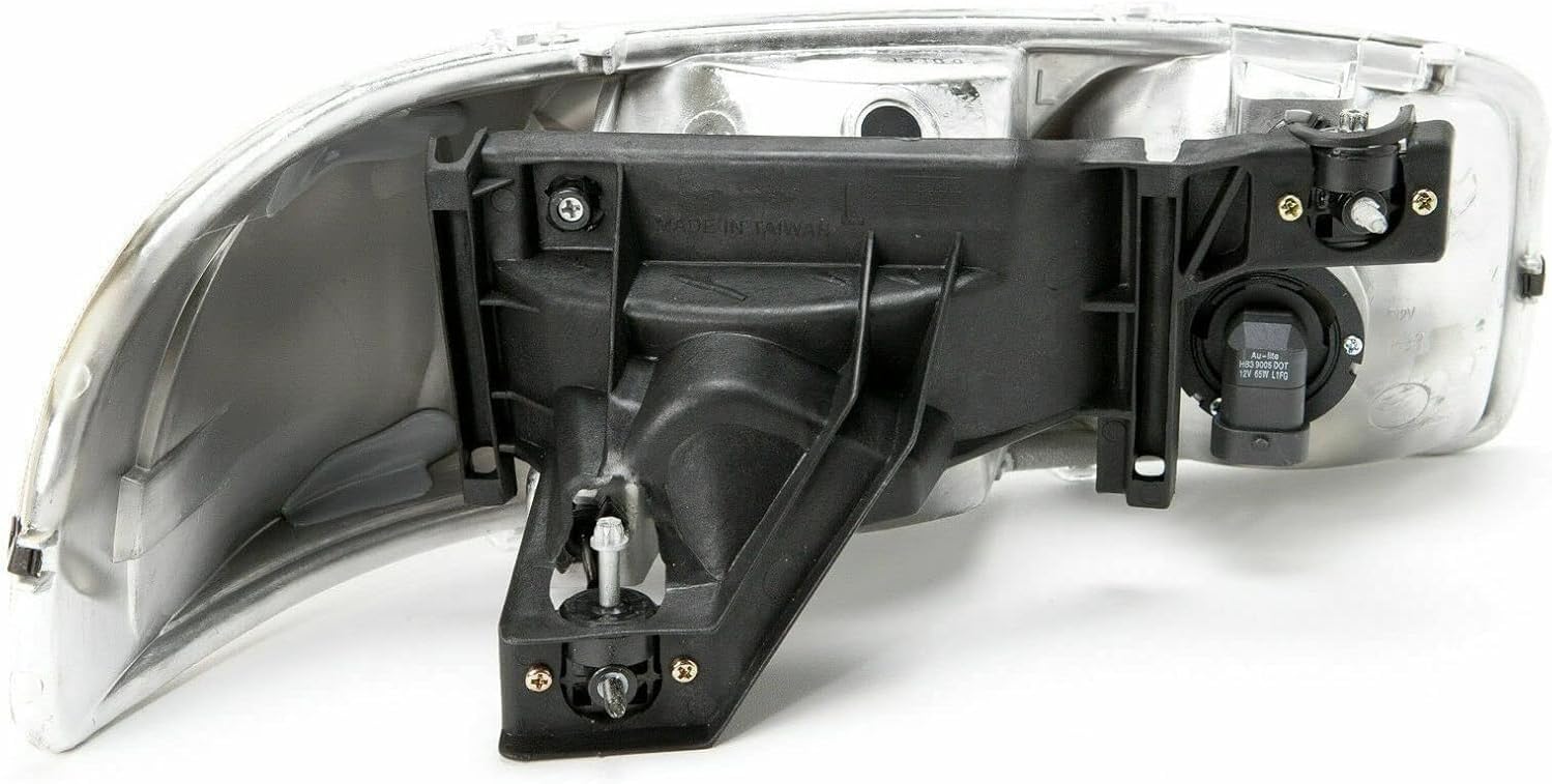 AUTOS PARTS PLUS Front Headlights Assembly + Corner Park Lamp Left Driver & Right Passenger Side Direct Replacement Compatible With GMC Sierra 1500 2500HD 3500 1999-2006 / Yukon 2000-2006 GM2502188
