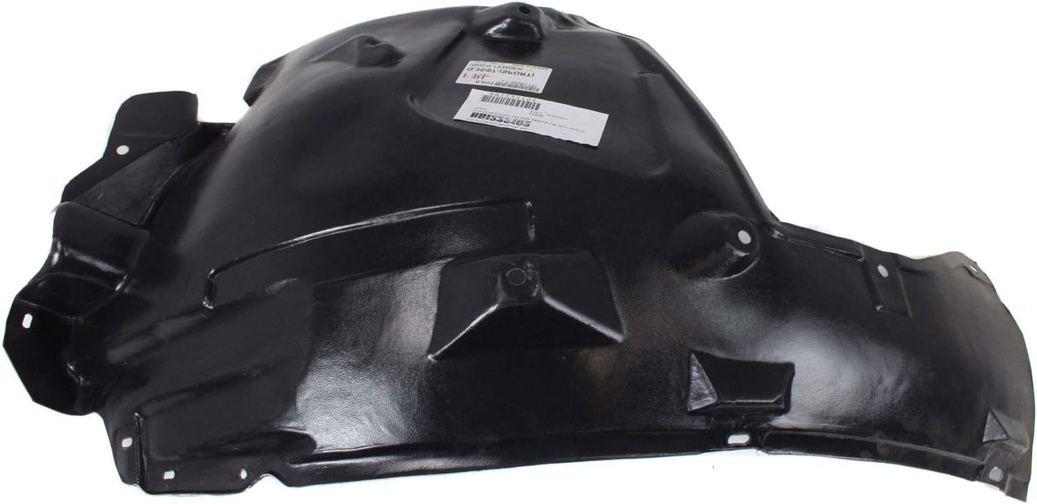 Front Section Fender Liner Right Passenger Side Direct Replacement Compatible With 2007-2008 Infiniti G35 / 2009-2013 G37 IN1249119 63844JK30A