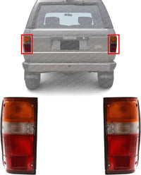 Set Of 2 Tail Light Assembly With Black Trim Right Passenger & Left Driver Side Direct Replacement Compatible With 1984-1989 Toyota 4Runner / 1984-1988 Pickup TO2801103 TO2800103
