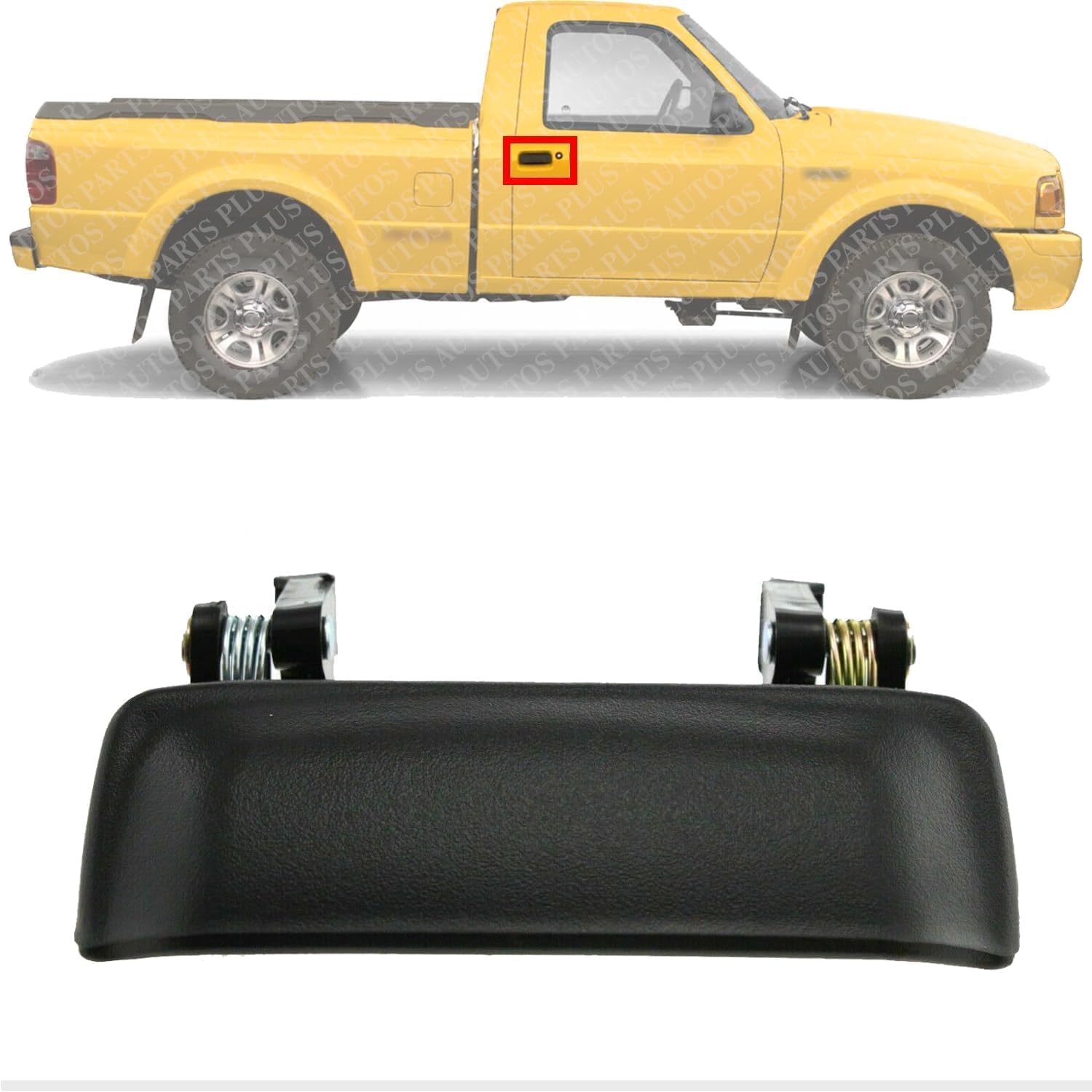 Front Door Handel Textured Right Passenger Side Direct Replacement Compatible with 2001-2011 Ford Ranger / 2001-2010 Mazda Pickup FO1310134 MA1310119 2L5Z1022404BAA 1F6558420