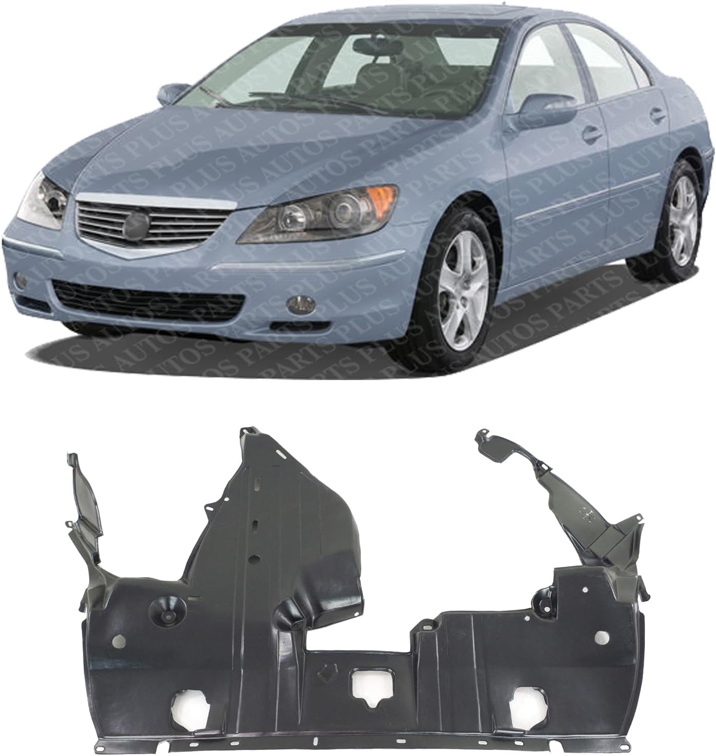 Front Engine Splash Shield Direct Replacement Compatible with 2005-2010 Acura RL AC1228103 74111SJAA70