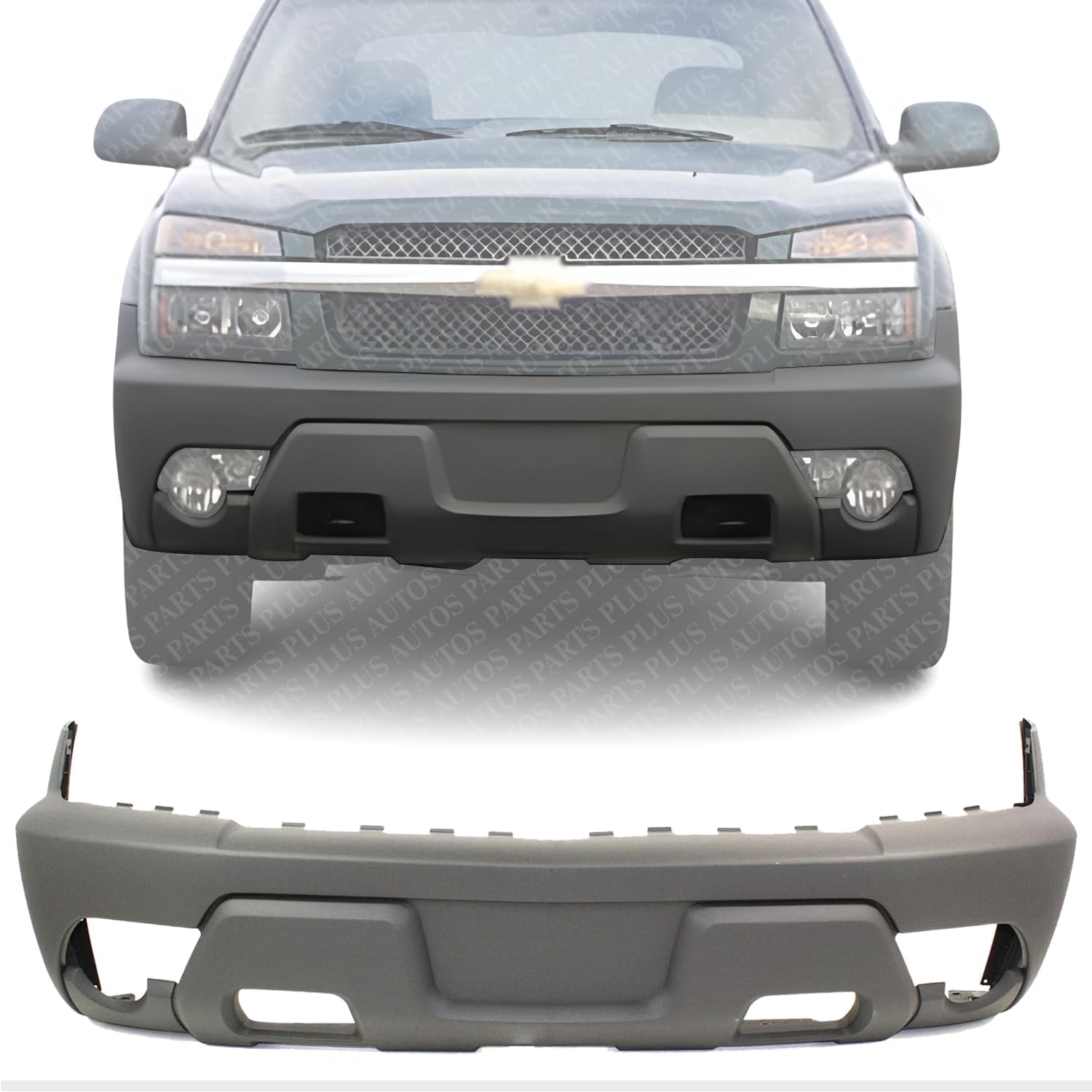 Front Bumper Cover Textured Direct Replacement Compatible With 2003-2006 Chevrolet Avalanche 1500 GM1000680 12335679