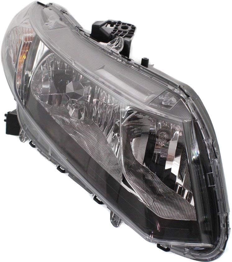 Front Head Light Assembly Right Passenger Side Direct Replacement Compatible With 2013-2015 Honda Civic HO2503150 33100TR0A51