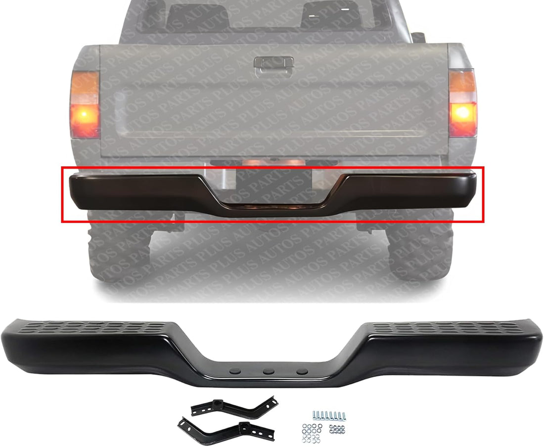 Step Bumper Assembly Primed With Mounting Brackets Direct Replacement For Toyota Pickup Premium Level Trim 1989-1995 002283591101-PFM RT82620011
