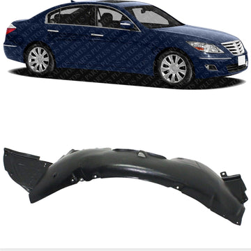 Front Fender Liner Right Passenger Side Direct Replacement Compatible With 2011-2014 Hyundai Genesis HY1249128 868123M200