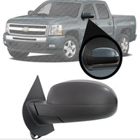 AUTOS PARTS PLUS Front Power Mirror Non-Towing Manual Folding Heated Textured Left Driver Side Direct Replacement Compatible With 2007-2013 Chevrolet Silverado / 2007-2014 Suburban GM1320325
