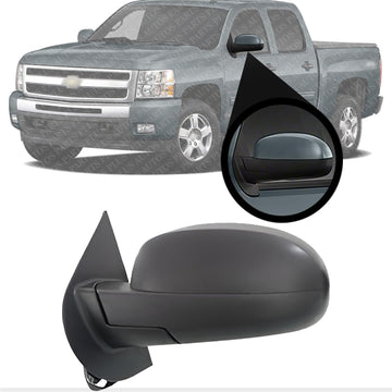 AUTOS PARTS PLUS Front Power Mirror Non-Towing Manual Folding Heated Textured Left Driver Side Direct Replacement Compatible With 2007-2013 Chevrolet Silverado / 2007-2014 Suburban GM1320325