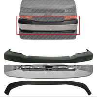 Front Bumper Face Bar Chrome + Upper Cover + Lower Valance Textured Direct Replacement Compatible With 2003-2017 GMC Savana/Chevrolet Express 1500 2500 3500 GM1000693 GM1002459