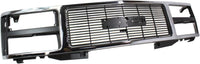 Front Grille Chrome Shell With Black Insert Direct Replacement Compatible With 1988-1993 GMC C/k Series GM1200229 15615109