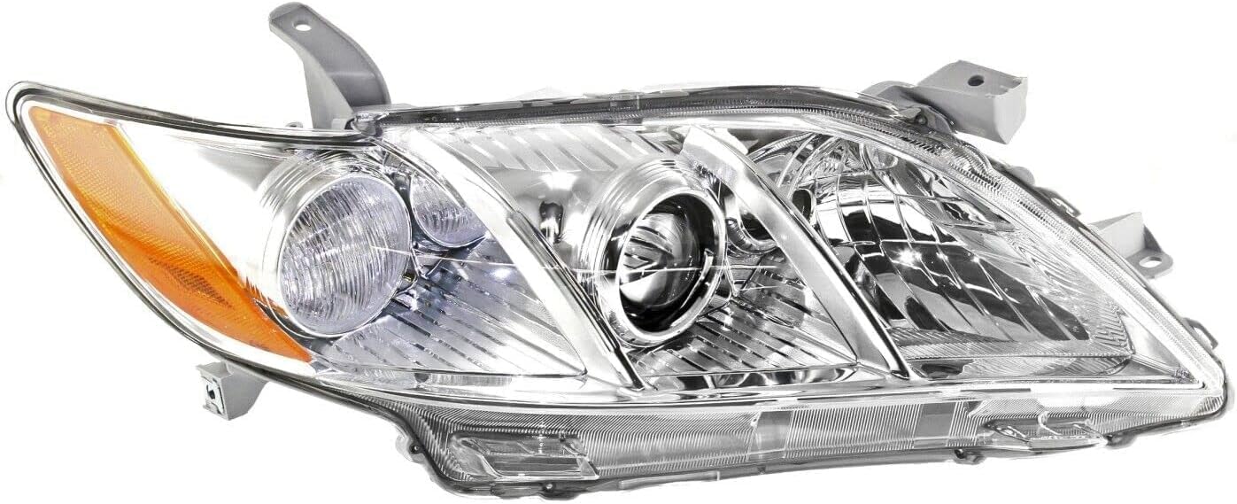Front Head Light Assembly Plastid Lens And Housing Right Passenger Side Direct Replacement Compatible With 2007-2009 Toyota Camry TO2519105 8113006201