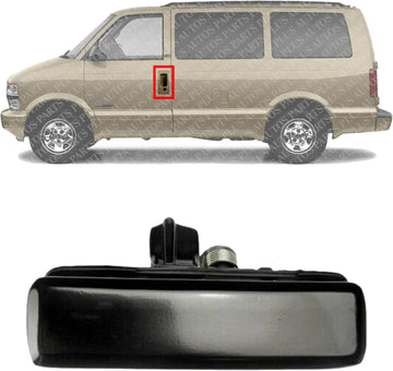 Front Door Handle Exterior Plastic Left Driver Side Direct Replacement Compatible with 1992-2005 Chevrolet Astro/Safari GM1310108 15719665