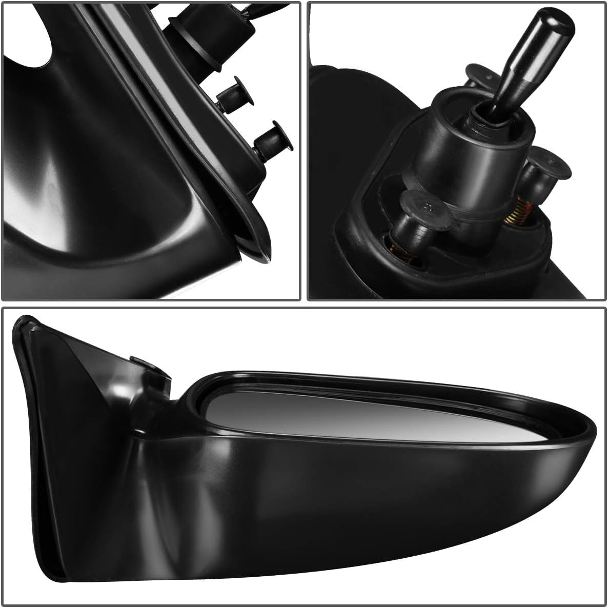 Front Power Mirror Manual Remote Non-Folding Primed Left Driver Side Direct Replacement Compatible With 2000-2006 Nissan Sentra NI1320134 963025M100