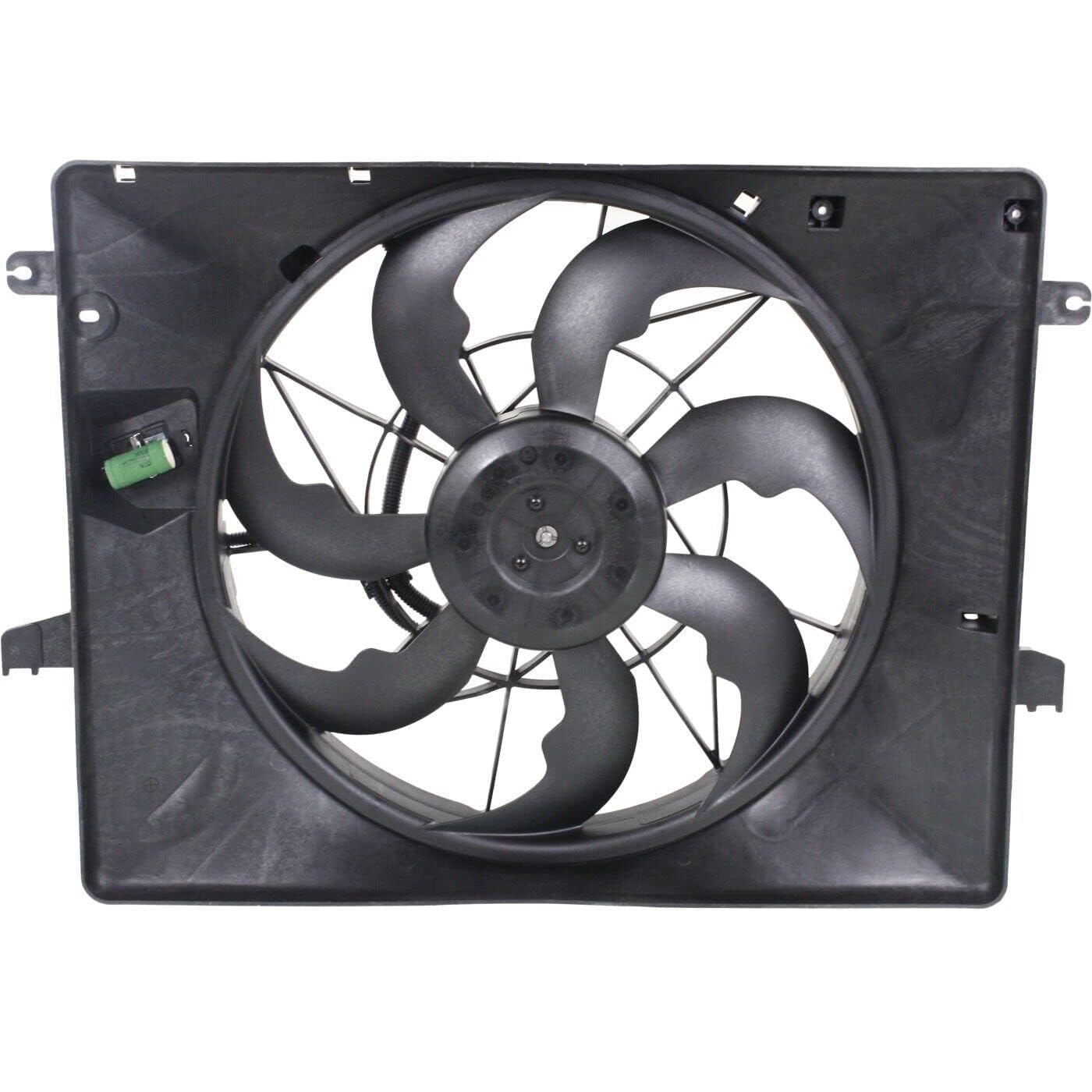 Front Radiator Single Fan Assembly Direct Replacement Compatible with 2013-2014 Hyundai Genesis HY3115147 253802M500