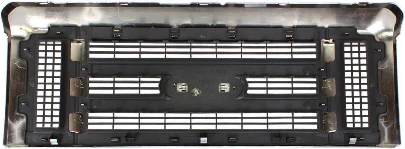 Front Grille Chrome Shell & Insert Direct Replacement Compatible With 2008-2021 Ford E-Series FO1200507 9C2Z8200AA